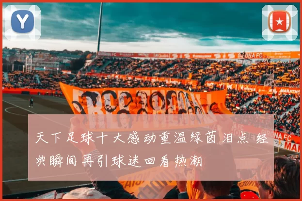 天下足球十大感动重温绿茵泪点 经典瞬间再引球迷回看热潮